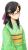 着物に眼鏡の女の子…（透過png）