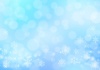 華やかな雪の結晶の背景　雪水色グラデーション青12月１月２月キラキラ光かわいい冬
