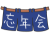 かわいいのれんと、忘年会の文字