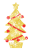 金色のクリスマスツリー　透過png