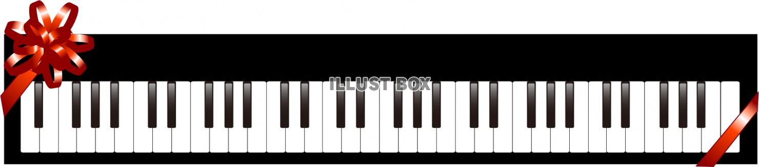 無料イラスト ピアノの鍵盤のワンポイントイラスト