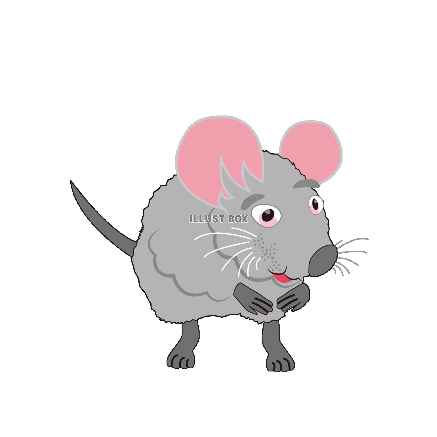 無料イラスト ネズミの可愛いイラスト 年子年の年賀状素材