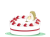 ハリネズミとケーキのイラスト