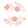梅の花の丸型フレーム