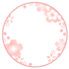 無料イラスト フエルトワッペン風のさくらの花１ ３ 縫い目ステッチ 桜
