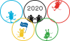 2020年オリンピックイヤーの5色のネズミたち