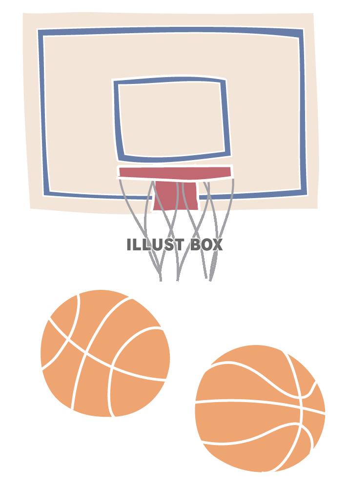 無料イラスト 透過 バスケの手書きゆるイラスト ゴールボール部活運動部体育