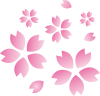 春・桜の花びら（装飾データ）グラデーション