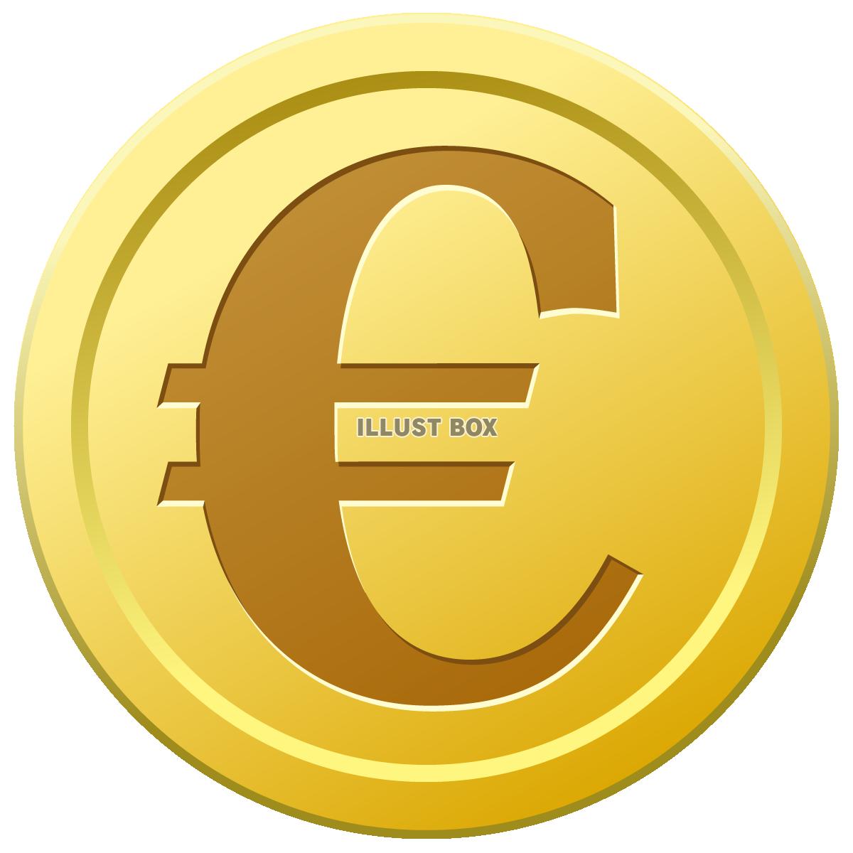 無料イラスト ゴールドコイン ユーロ