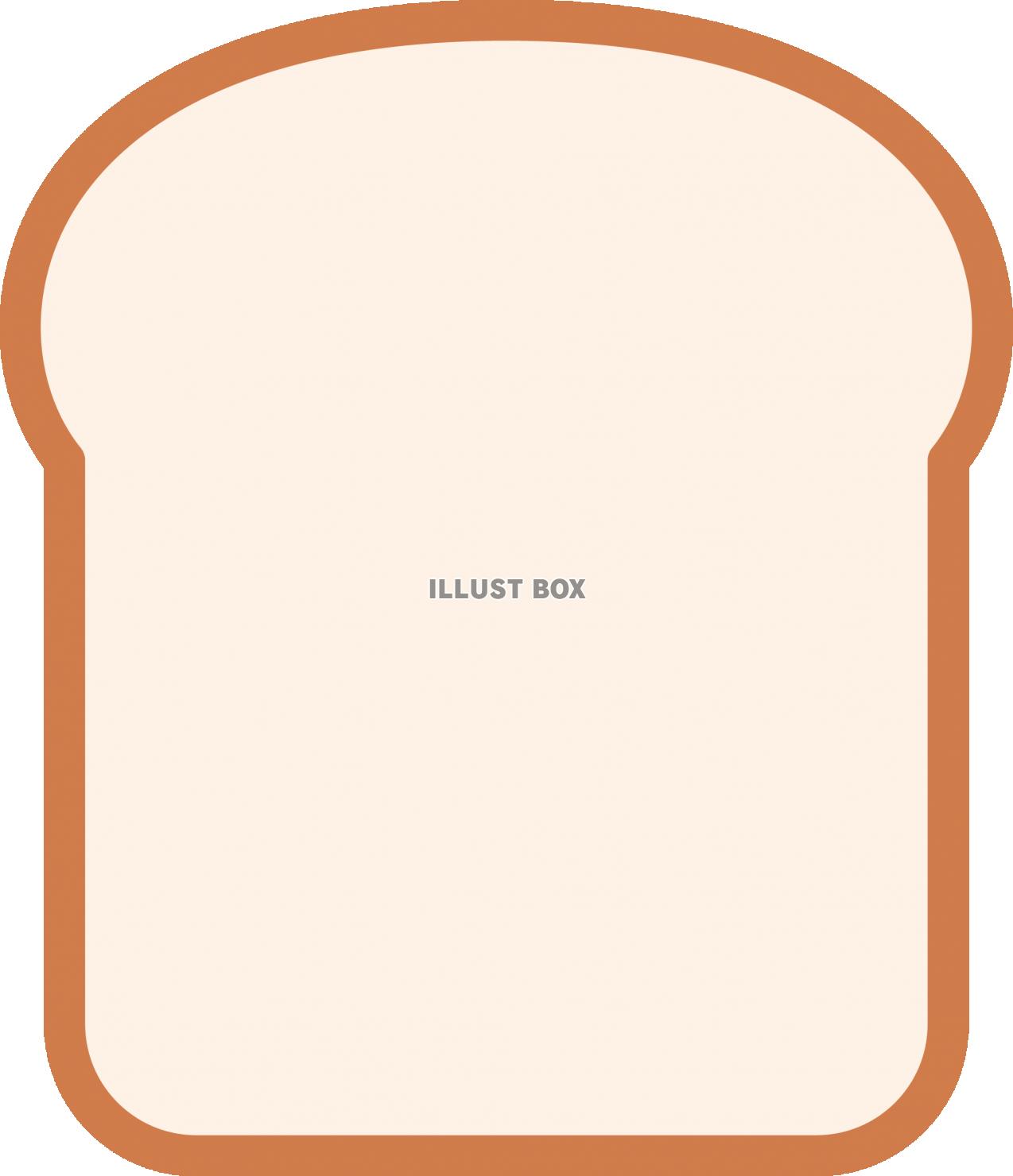 無料イラスト シンプルな食パン