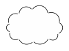 【透過PNG】シンプルな雲のフレーム