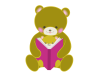 本を読む親子クマのイラスト