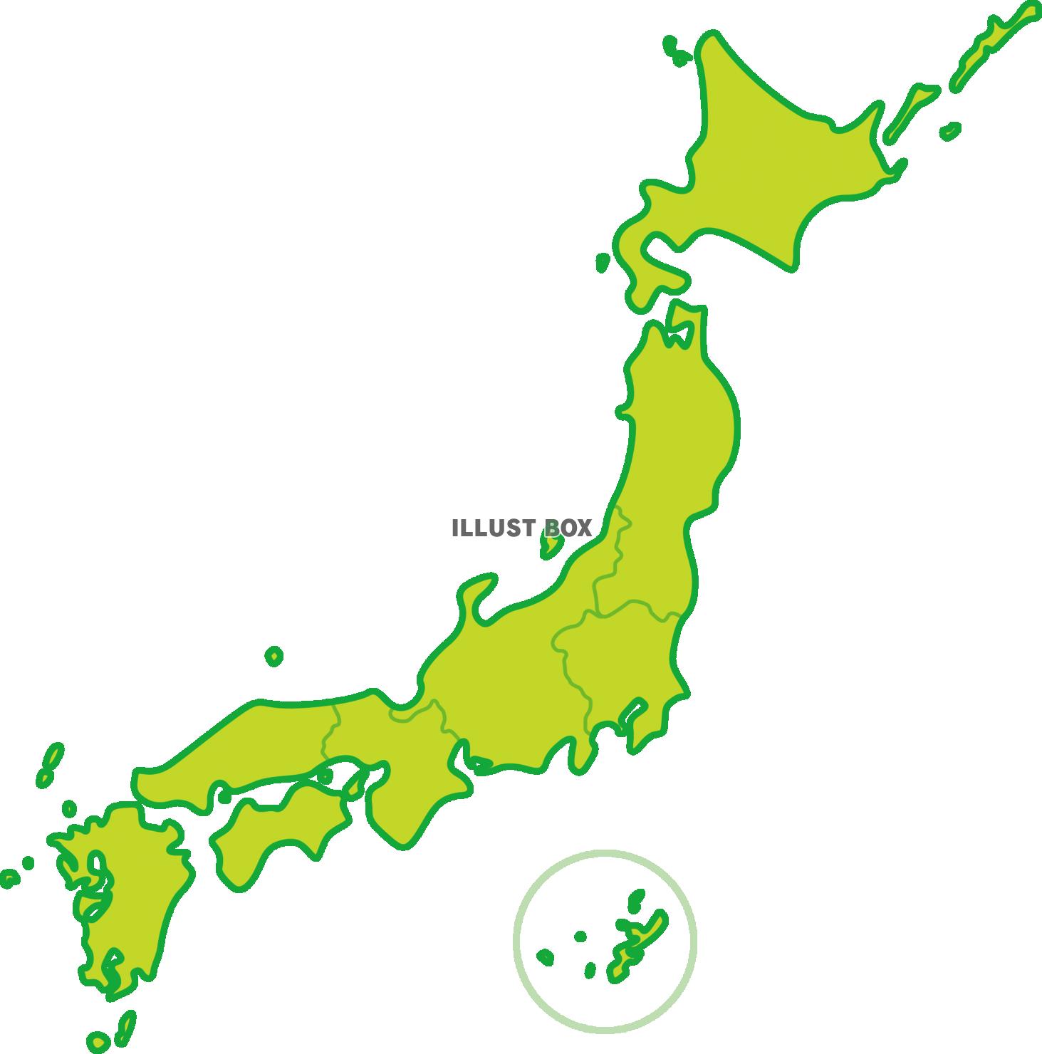 九州地方 色分け 地図 日本地図 無料イラスト