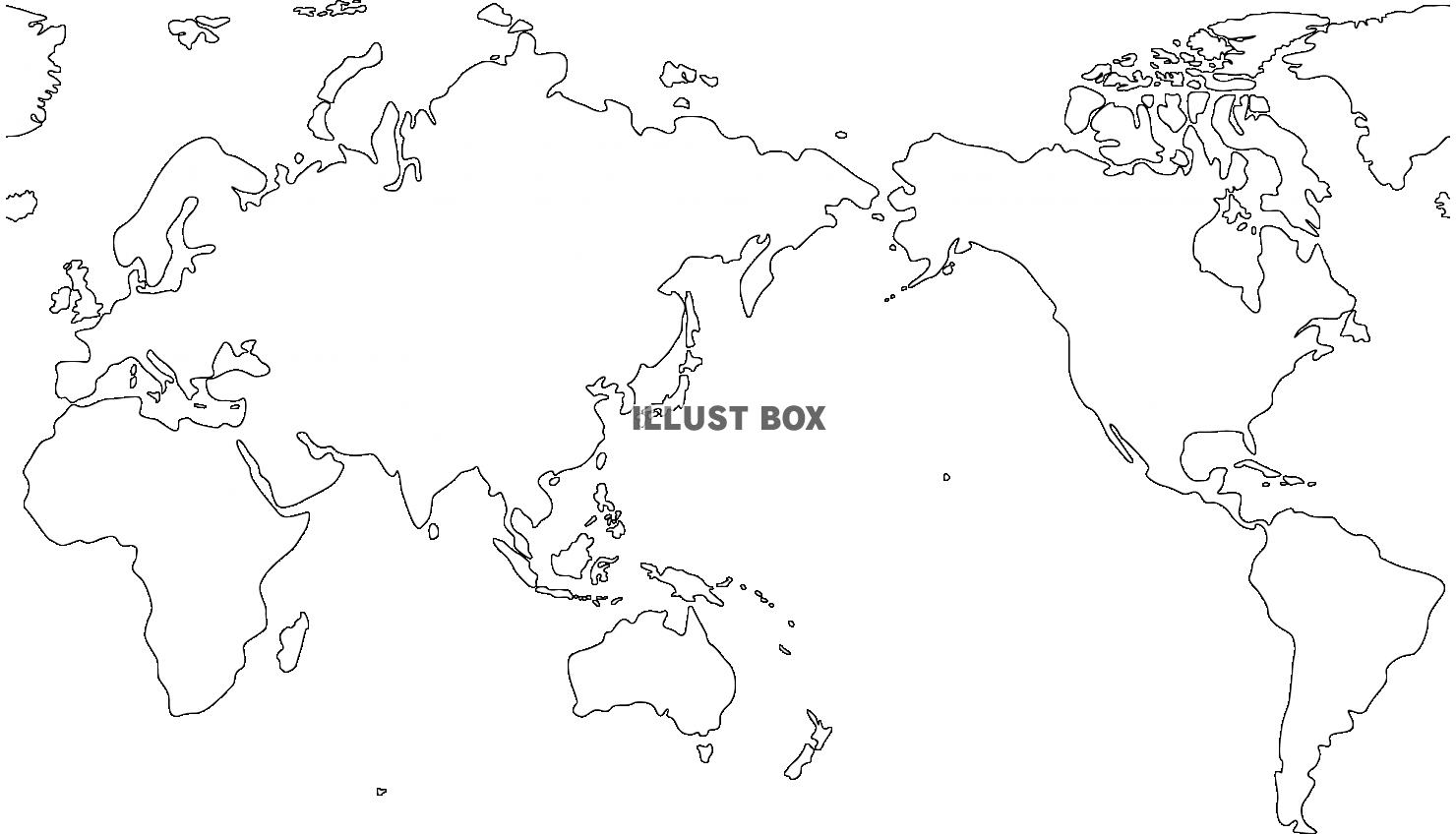Карта Тихого океана черно белая