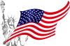 アメリカ 自由の女神 星条旗