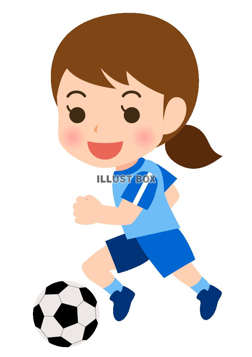 サッカー 女子 イラスト