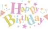 誕生日おめでとう（HAPPY BIRTHDAY）英語ロゴ
