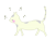 お散歩する猫のイラスト