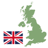 無料イラスト イギリス国旗バッチ風デザイン1 背景透過処理画像