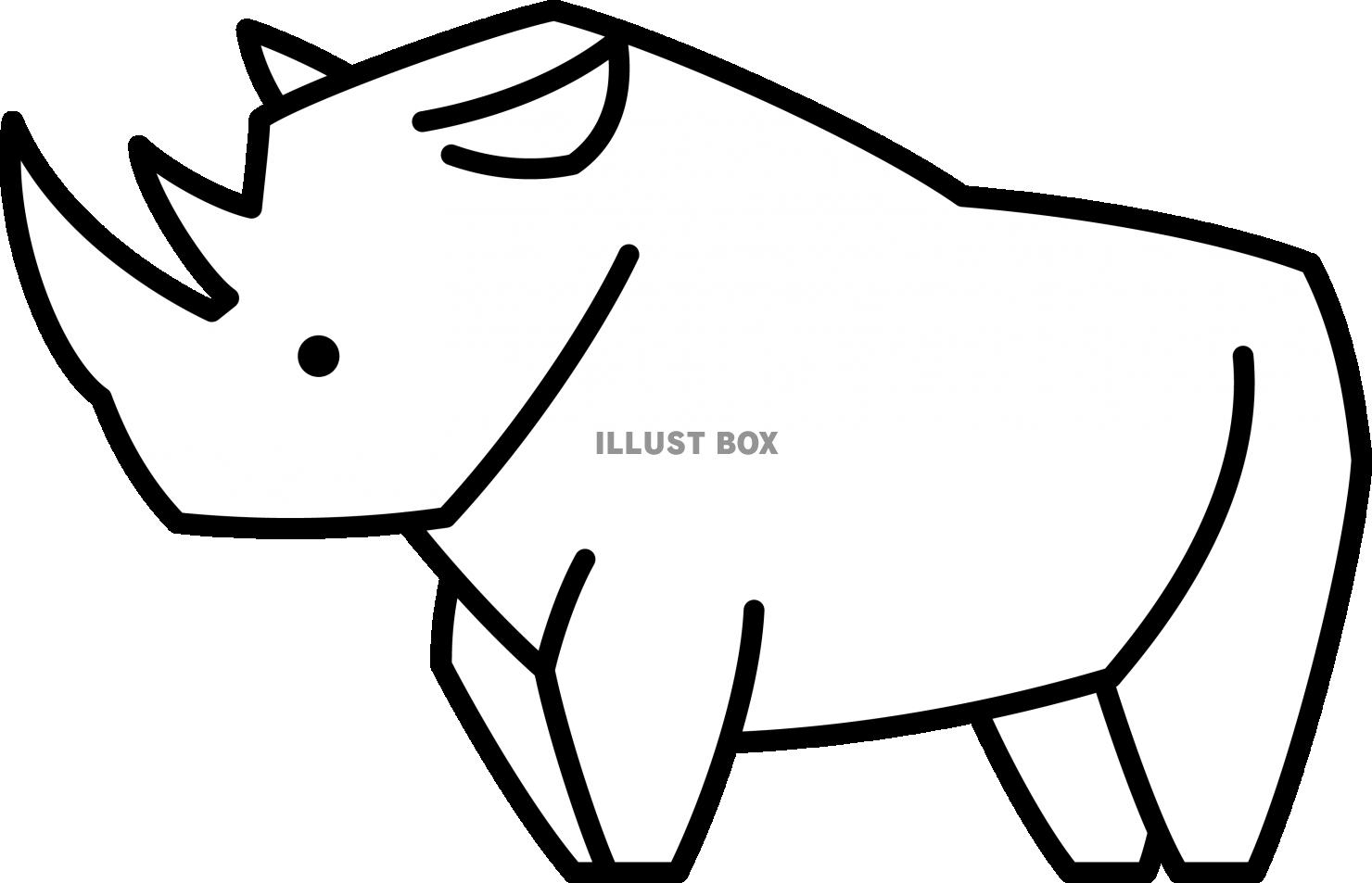 サイ Rhino 動物イラスト Aliviostaのマグカップ通販 Suzuri