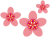 桃の花模様壁紙シンプル背景素材イラスト。透過PNG