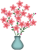 桃の花模様壁紙シンプル背景素材イラスト。透過PNG