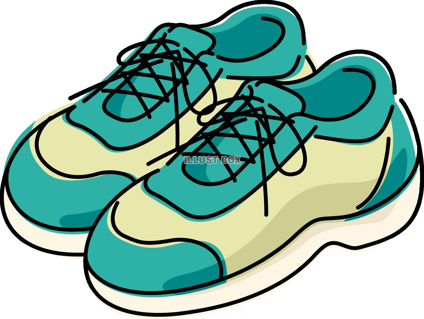 スニーカー 運動靴 くつ：イラスト無料