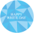 ホワイトデー・アイコン（丸型・円形）HAPPY WHITE DAY