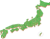 日本地図　立体