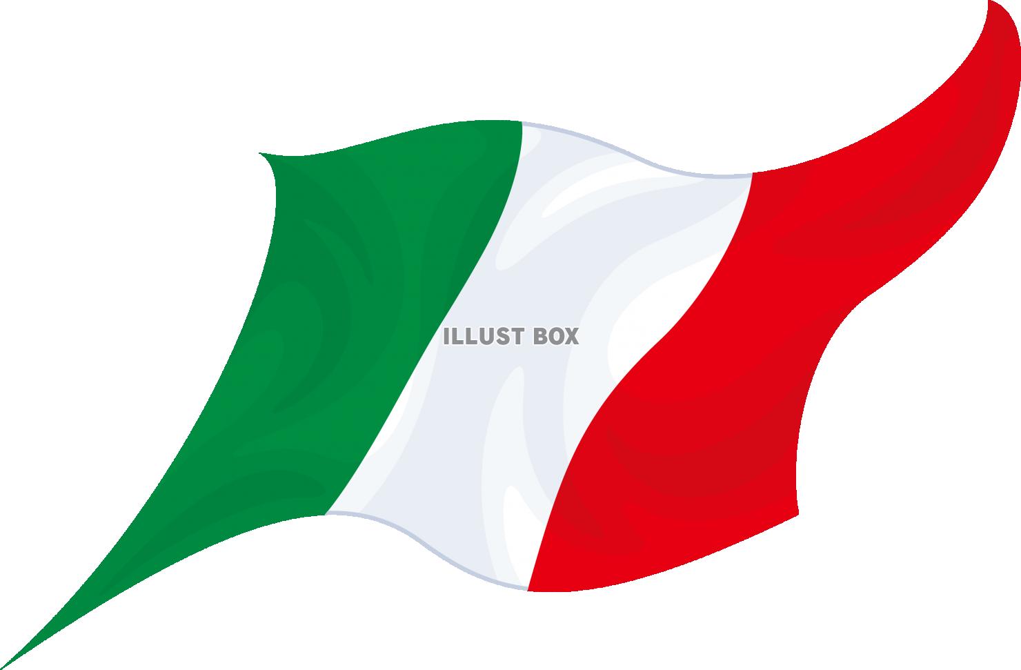 無料イラスト 国旗 イタリア トリコローレ