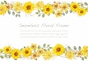 彩風　黄色い花のシームレスなフレーム