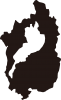滋賀県の地図（シルエット）