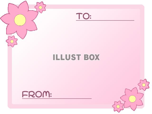 花のメッセージカード イラスト無料