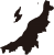 新潟県の地図（シルエット）