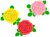 薔薇の花模様壁紙シンプル背景素材イラスト。透過PNG