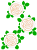 薔薇の花模様壁紙シンプル背景素材イラスト。透過PNG