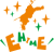 愛媛県の地図☆EHIME☆　英語ポップロゴ