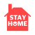 STAYHOMEのロゴ　透過png