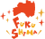 福島県の地図☆FUKUSHIMA☆英語ポップロゴ