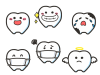 歯のキャラクター　表情セット