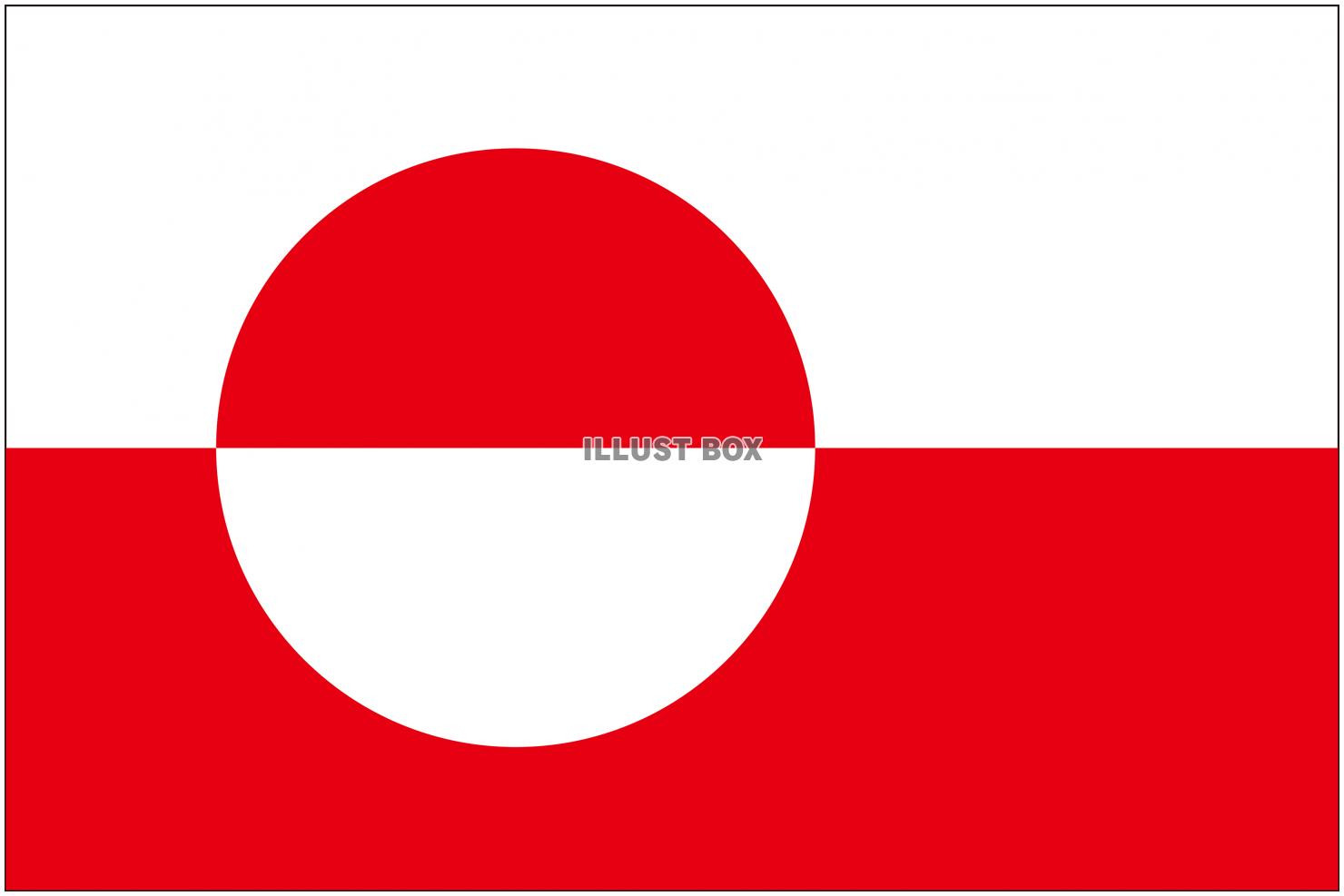 無料イラスト グリーンランドの国旗