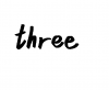 フォント素材「three」