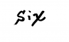 フォント素材「six」