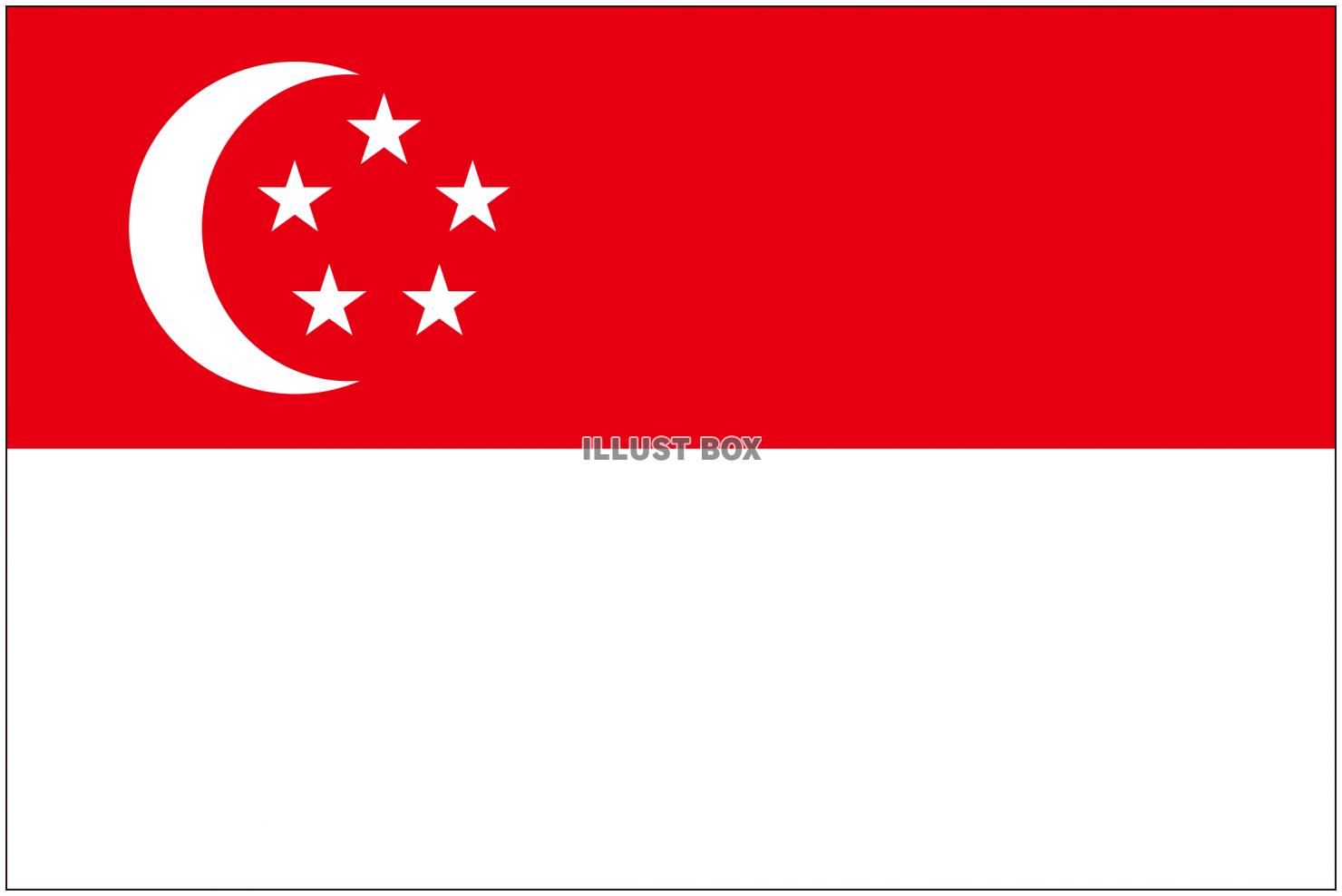 無料イラスト シンガポール 国旗