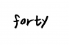 フォント素材「forty」