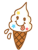 顔付きソフトクリーム　透過png