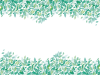 透過PNG新緑水彩シンプルグリーン飾り枠背景【5月7月】手描き葉っぱ初夏壁紙素材