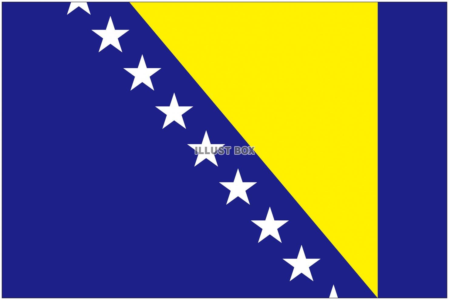 在庫処分】 世界の国旗 万国旗 ボスニア 140×210cm
