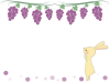 ブドウとウサギのフレーム　線あり