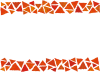 透過PNG三角形ドット柄水彩手書きラインフレーム秋冬赤オレンジカラフル見出し素材
